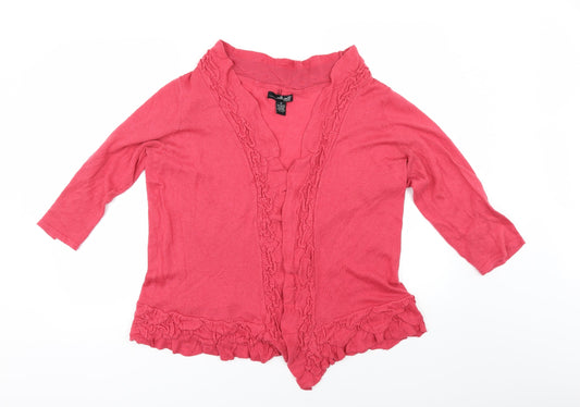 Willi Smith Womens Pink   Cardigan Jumper Size XL