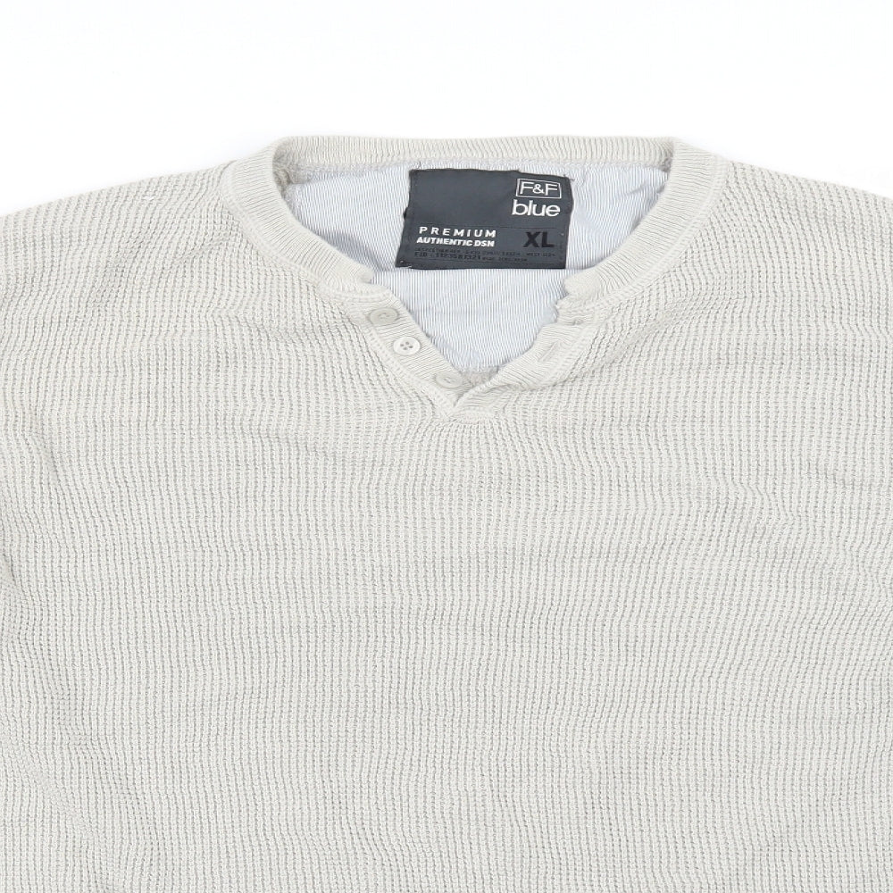 T Mens Beige   Pullover Jumper Size XL