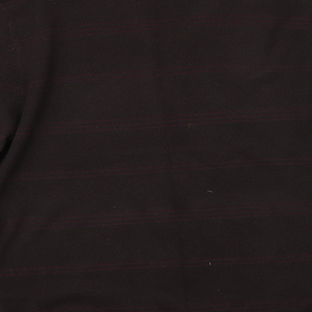Marks and Spencer Mens Brown Striped  Pullover Jumper Size L