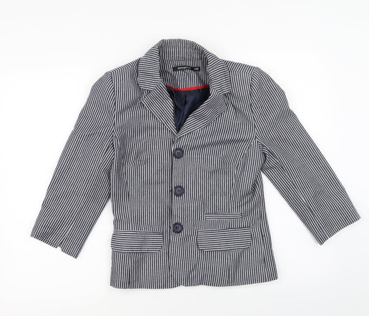 Primark Womens Blue Striped  Jacket  Size 8