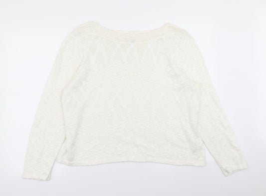 minute Womens White   Pullover Jumper Size XL