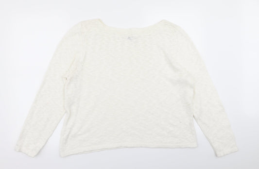 minute Womens White   Pullover Jumper Size XL