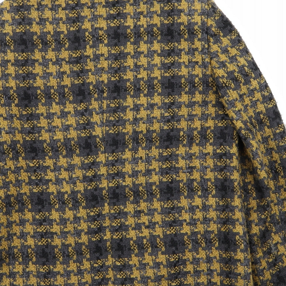 isle Womens Multicoloured Geometric  Jacket Coat Size 12