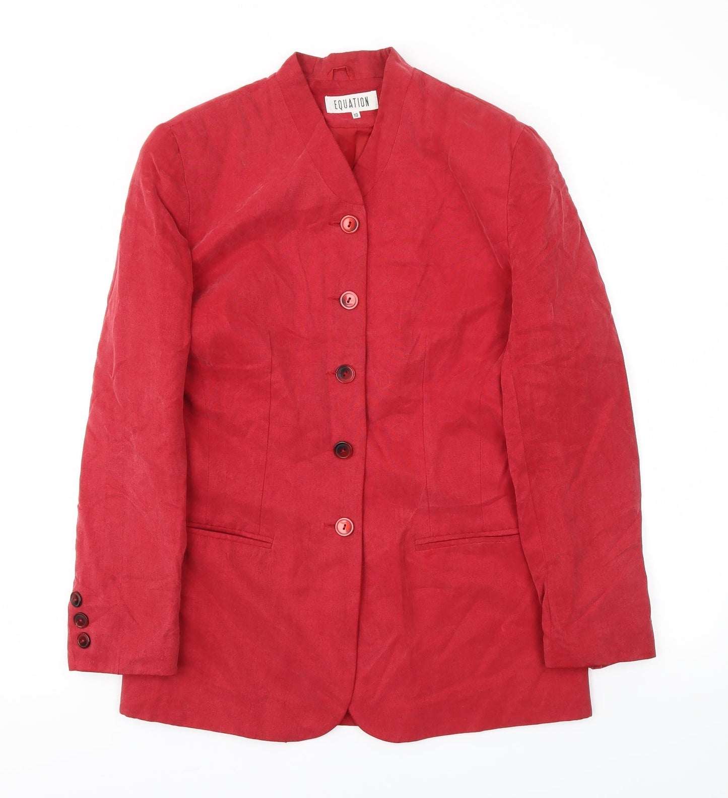 EQUATION  Womens Red   Jacket Blazer Size 10
