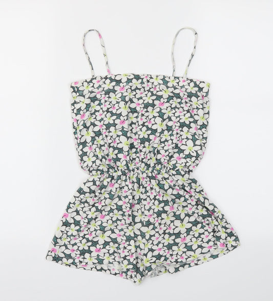 YD Girls Multicoloured Floral  Jumpsuit One-Piece Size 9-10 Years
