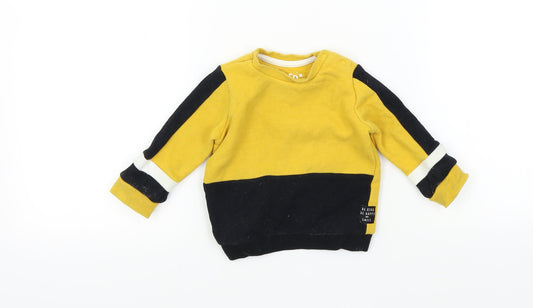 FRED&FLO Baby Yellow   Pullover Jumper Size 3-6 Months
