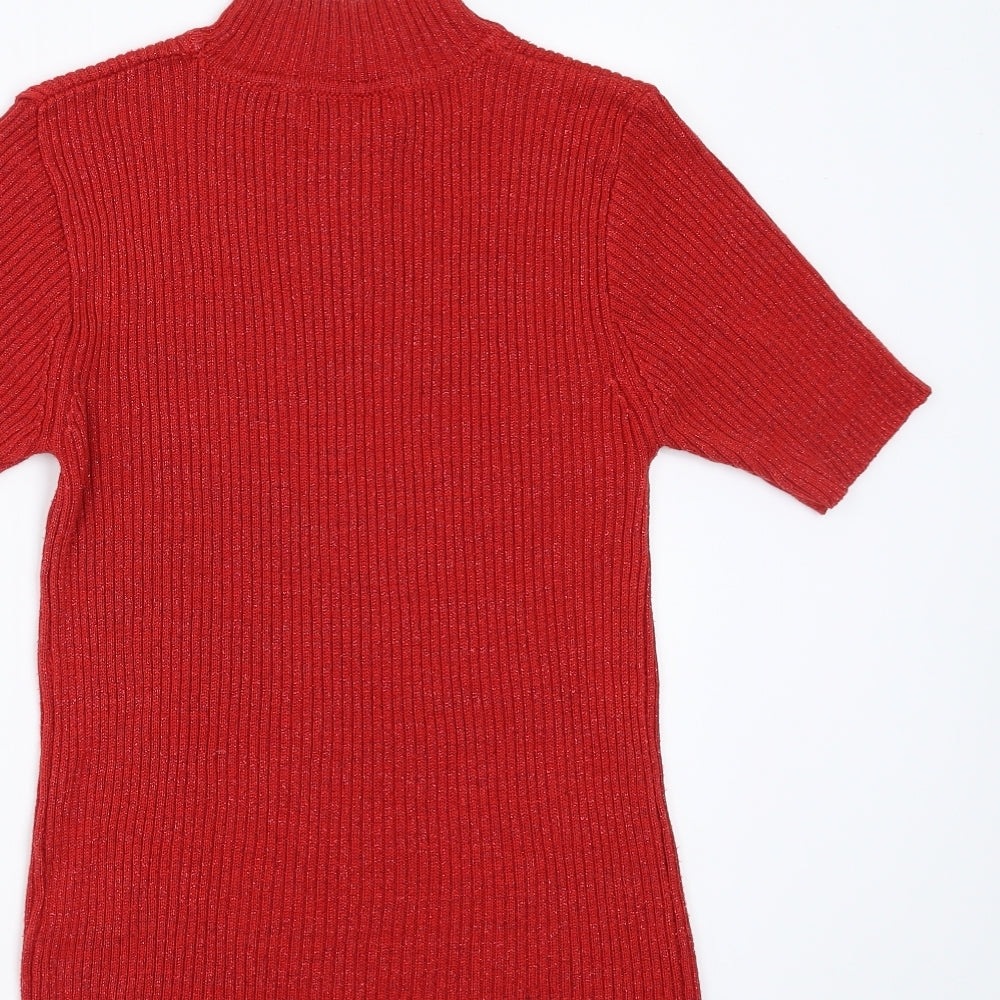 bonmarche Womens Red   Pullover Jumper Size S  - glittery