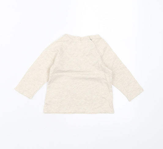 H&M Girls Beige   Basic T-Shirt Size 3-6 Months  - Mickey mouse