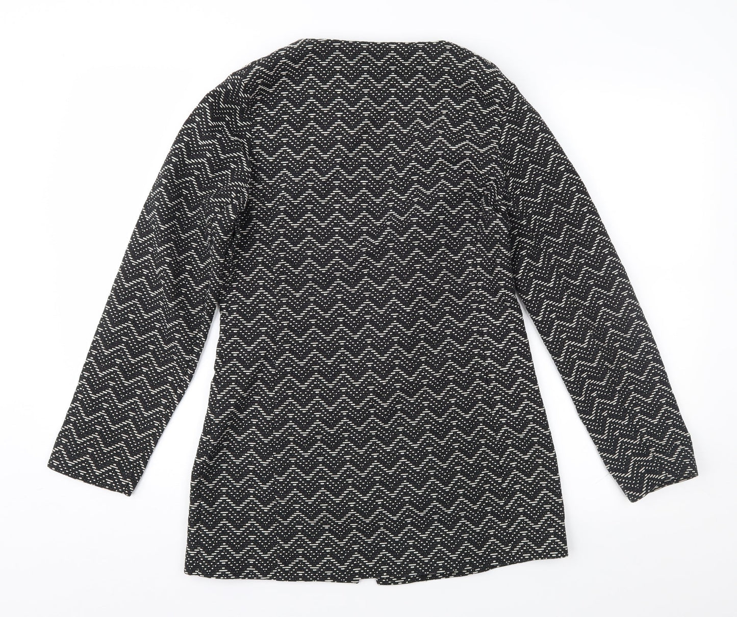 Belle Vere Womens Black Geometric  Jacket  Size 12