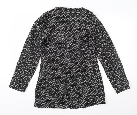 Belle Vere Womens Black Geometric  Jacket  Size 12