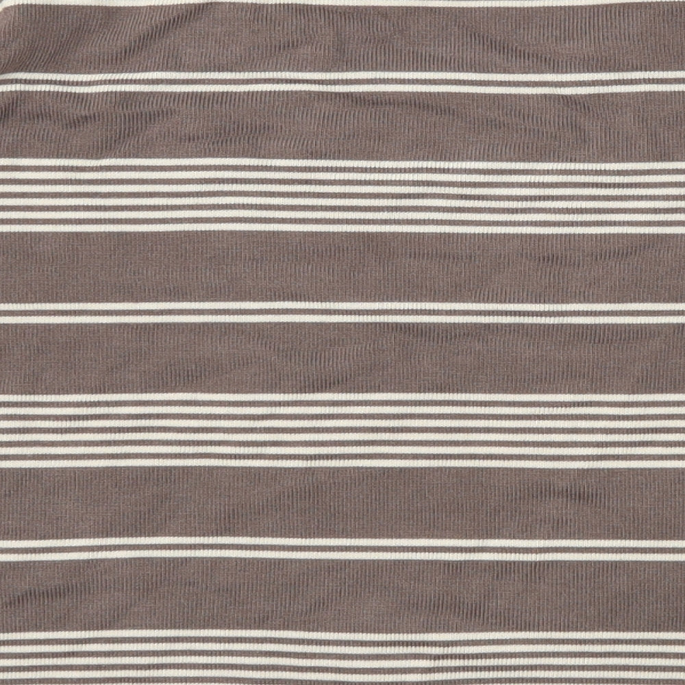 FABRIZIO GIANNI Womens Brown Striped  Pullover Jumper Size M