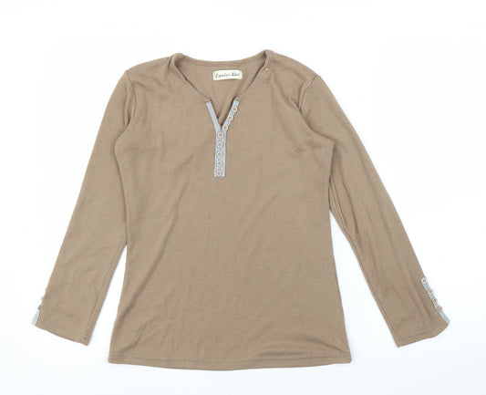 Eunice Lai Womens Beige   Basic Blouse Size S
