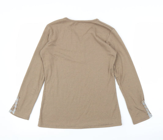 Eunice Lai Womens Beige   Basic Blouse Size S