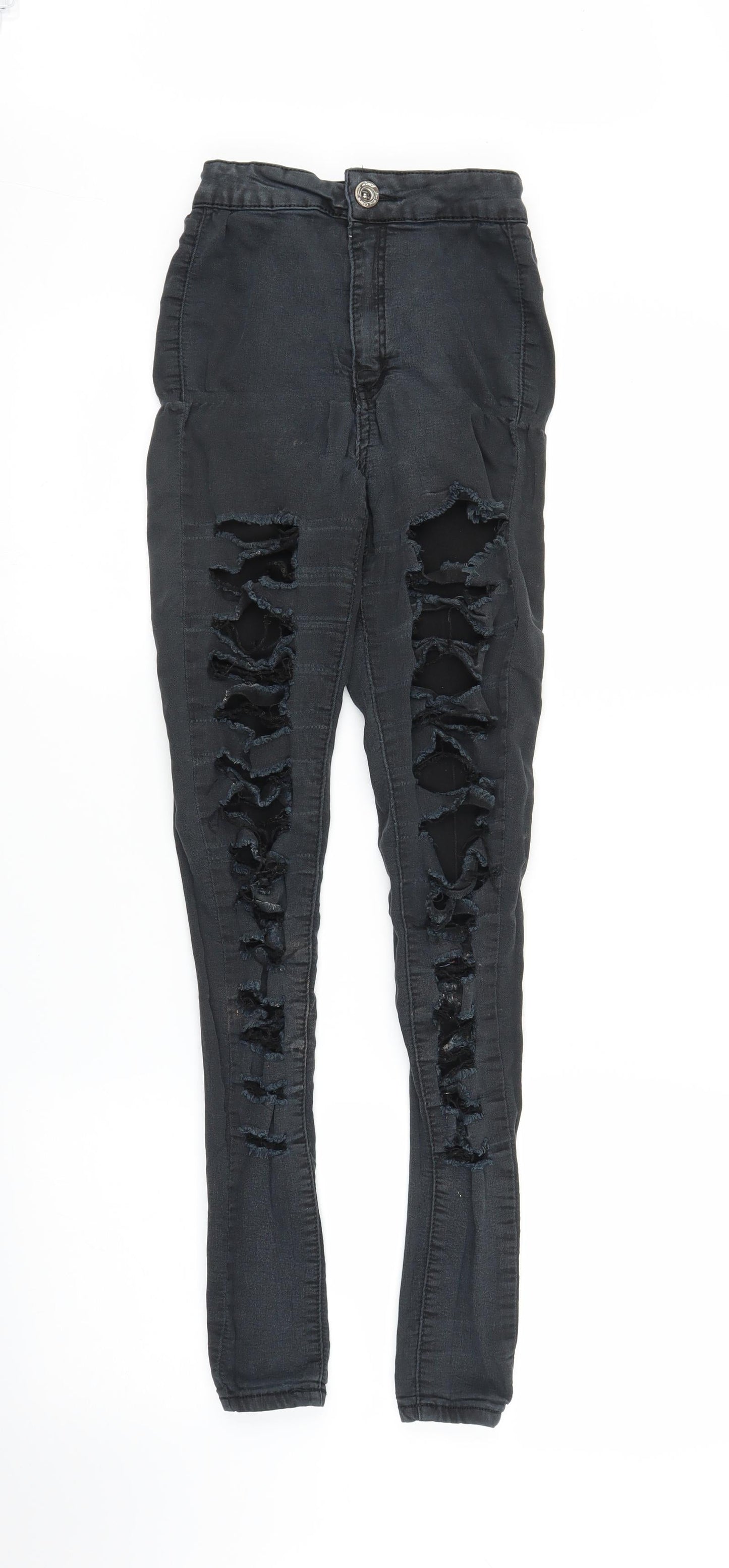 Girl Vivi Womens Black  Denim Skinny Jeans Size 6 L27 in
