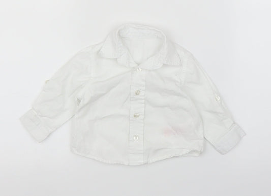 Mothercare Boys White   Basic Button-Up Size 3-6 Months