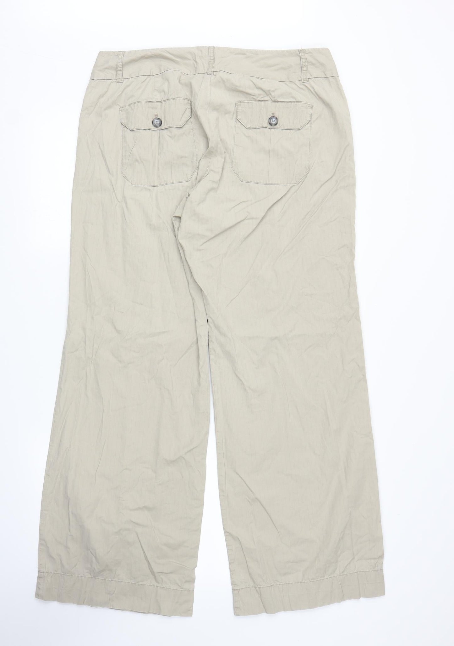 Preworn Womens Beige   Carpenter Trousers Size L L28 in