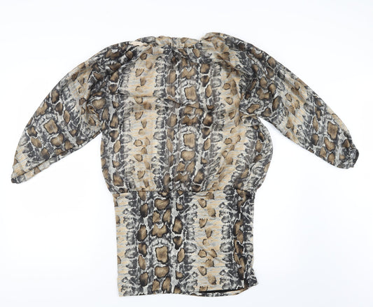 Preworn Womens Brown Animal Print  Shift  One Size