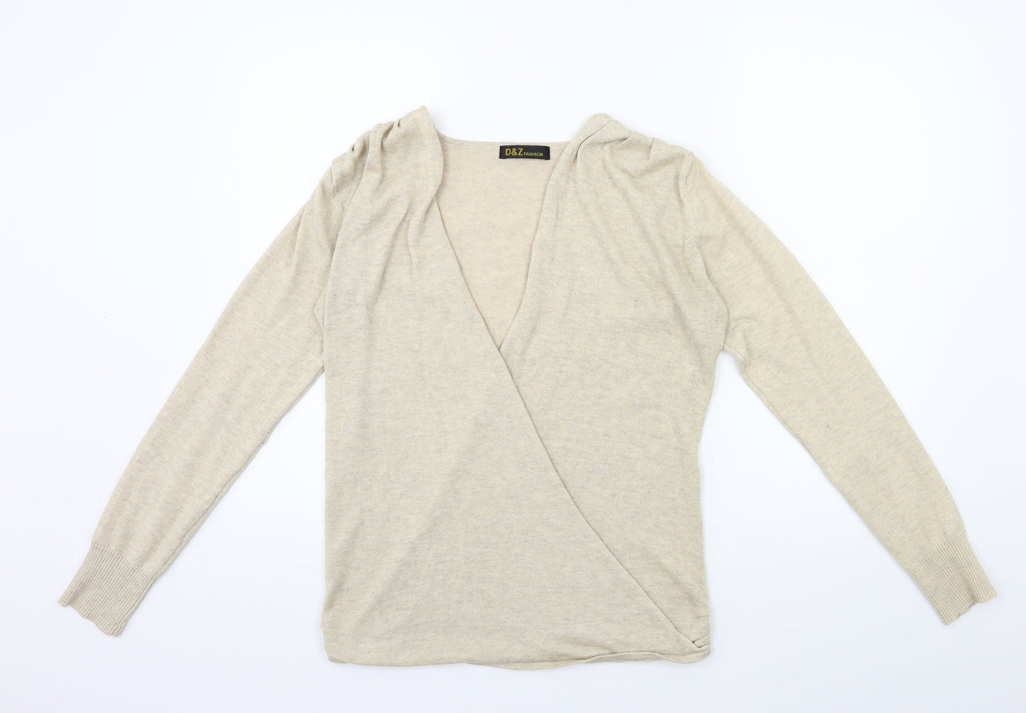 d&Z Womens Beige  Knit Pullover Jumper Size 10