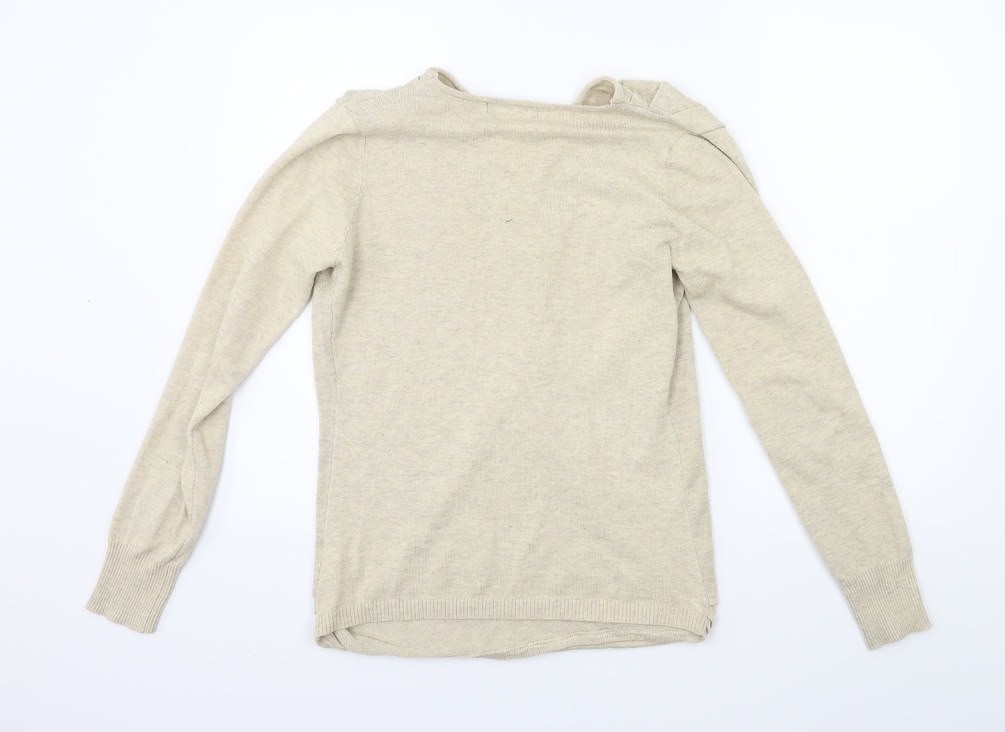 d&Z Womens Beige  Knit Pullover Jumper Size 10