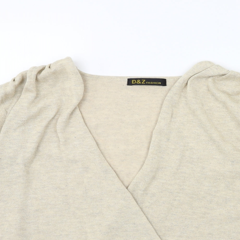 d&Z Womens Beige  Knit Pullover Jumper Size 10