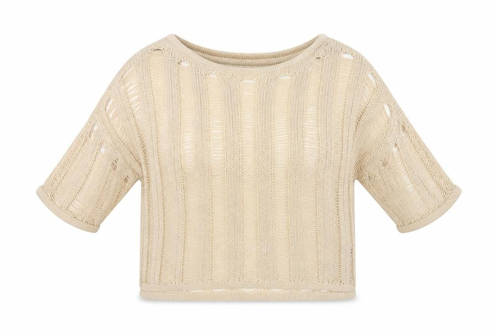 Marks and Spencer Womens Beige  Knit Pullover Jumper Size 8