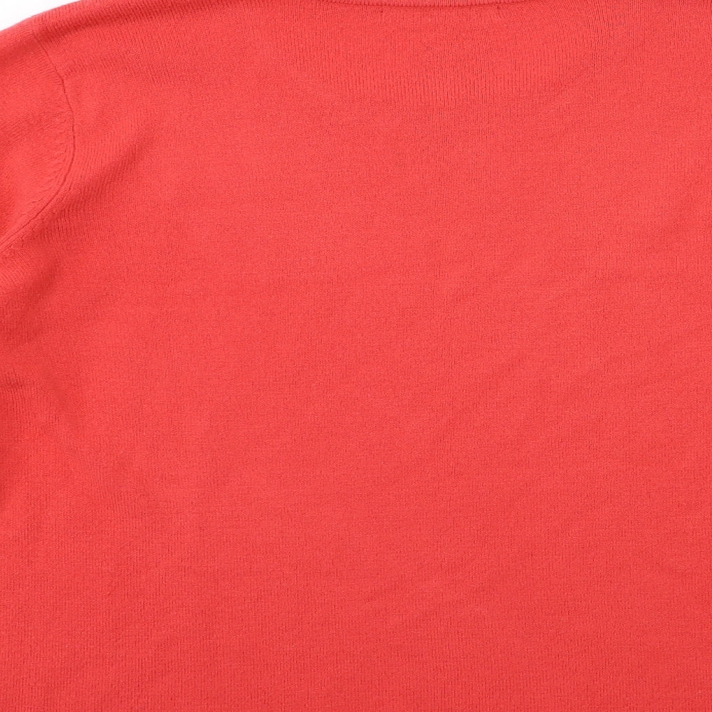 Bonmarché Womens Red  Knit Pullover Jumper Size M
