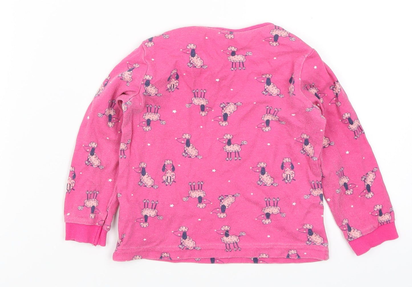 George Girls Pink Solid  Cami Pyjama Top Size 18-24 Months  - Poodle Print
