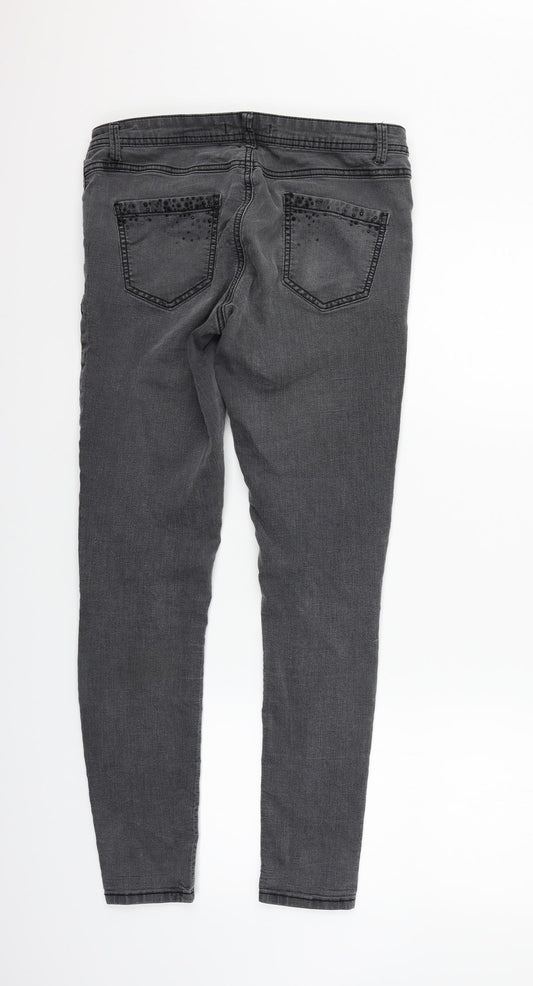 Dorothy Perkins   Womens Grey   Skinny Jeans Size 12 L26 in