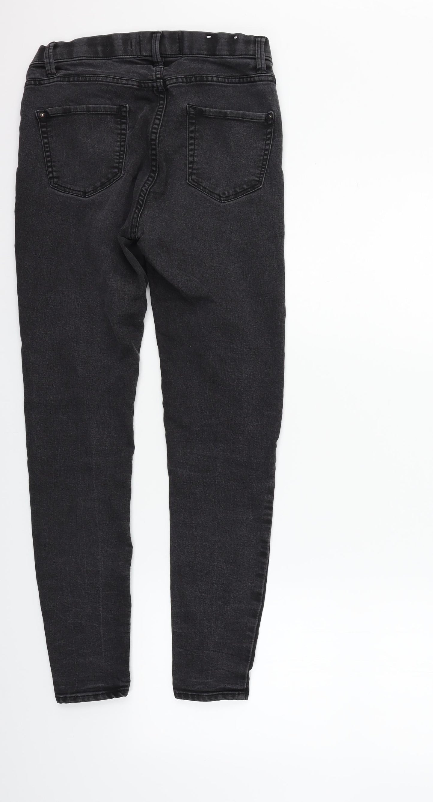 New Look Womens Grey   Straight Jeans Size 10 L27 in