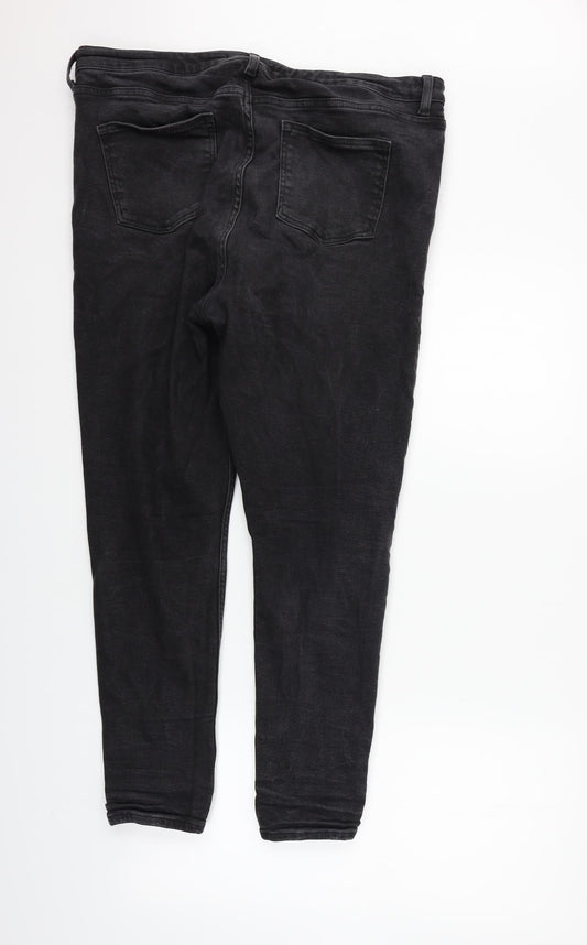 deniem co Womens Grey   Straight Jeans Size 20 L28 in
