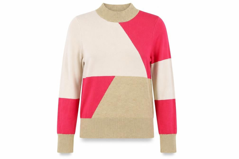 Marks and Spencer Womens Purple Geometric  Pullover Jumper Size 10