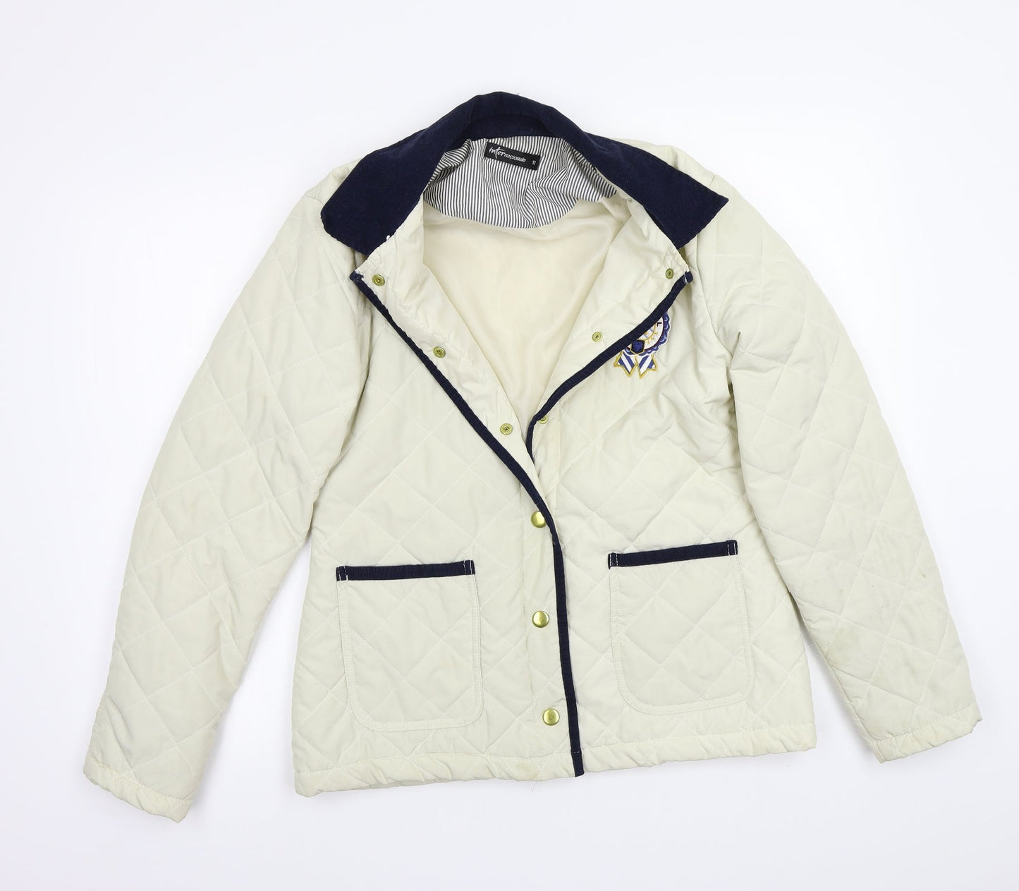 internationale Womens Beige   Jacket Coat Size 12