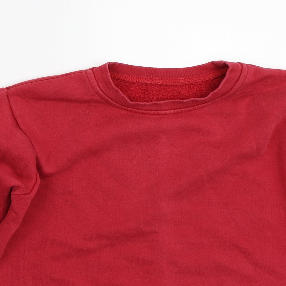 Nutmeg Girls Red   Pullover Jumper Size 5-6 Years