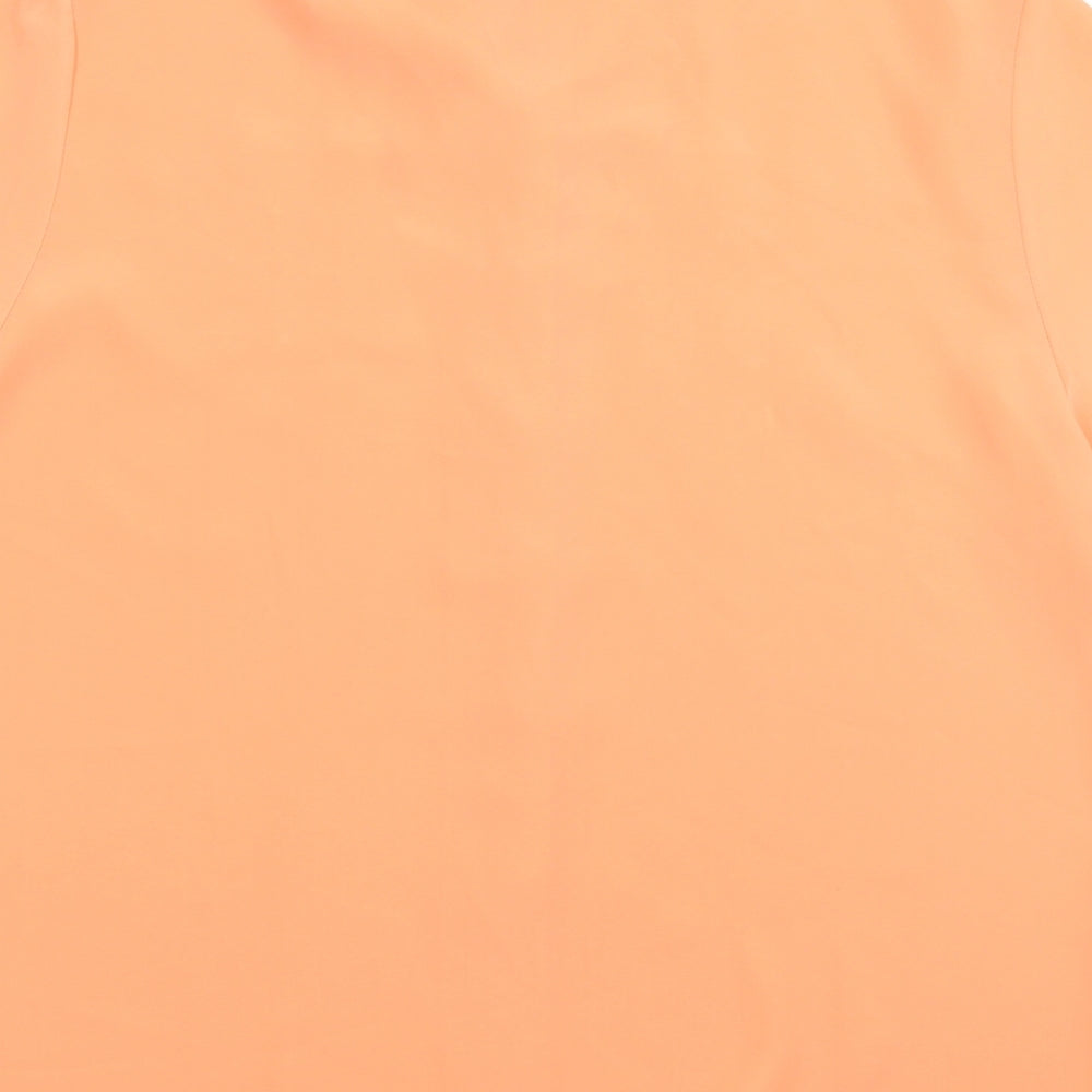 Preworn Womens Pink  Satin Basic Button-Up Size 16