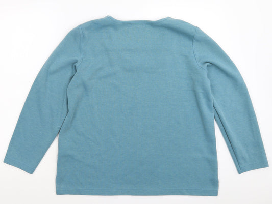 BM Womens Blue   Pullover Sweatshirt Size M