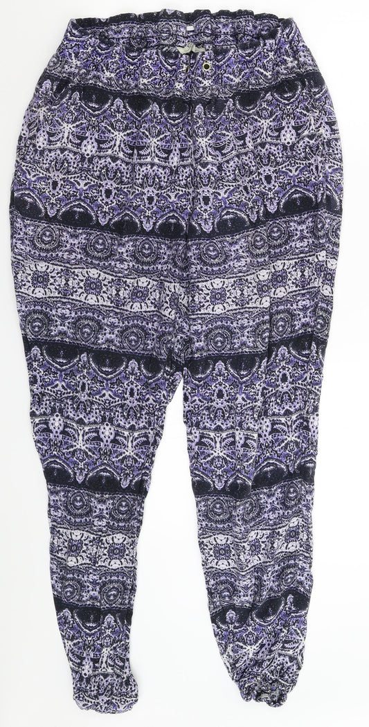 Papaya Womens Purple Geometric  Sweatpants Trousers Size 34 in L29 in