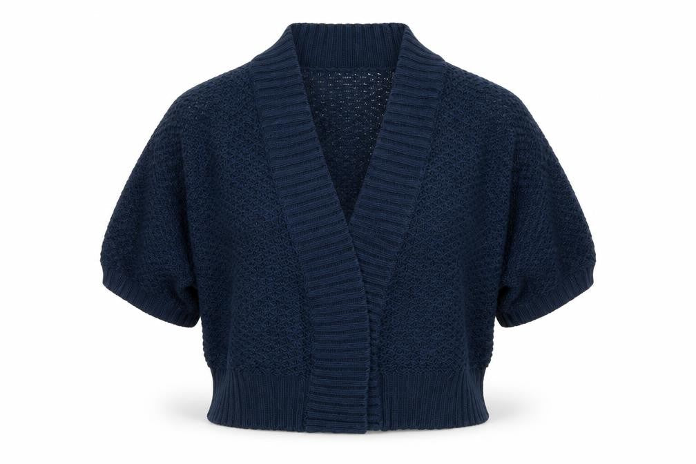 Oasis Womens Blue  Knit Wrap Jumper Size 10