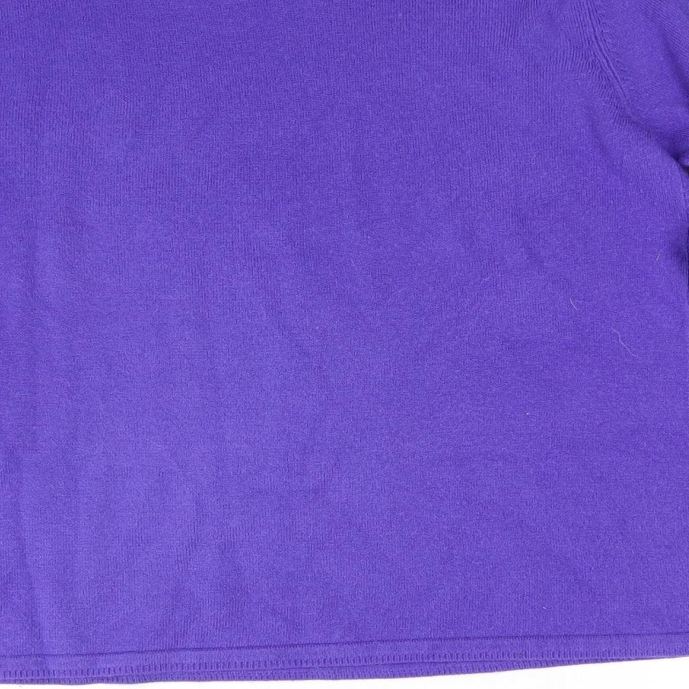 BM Womens Purple  Knit Pullover Jumper Size S