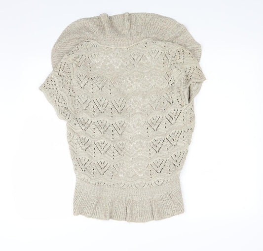 Soon Womens Beige   Wrap Jumper Size 14