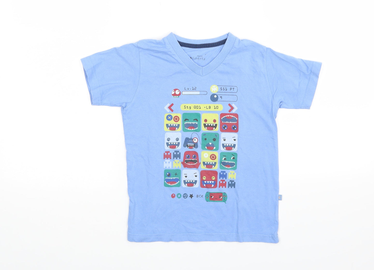 liberta Boys Blue   Basic T-Shirt Size 4 Years  - Monsters