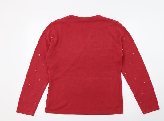 Award Womens Pink  Knit Pullover Jumper Size S