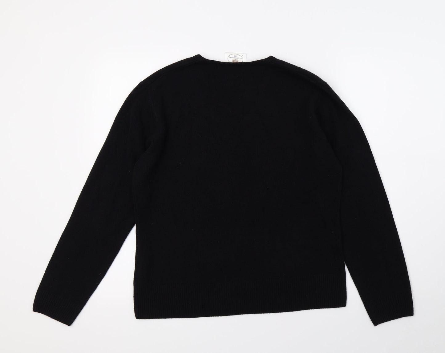 Nightingales Mens Black  Knit Pullover Jumper Size M