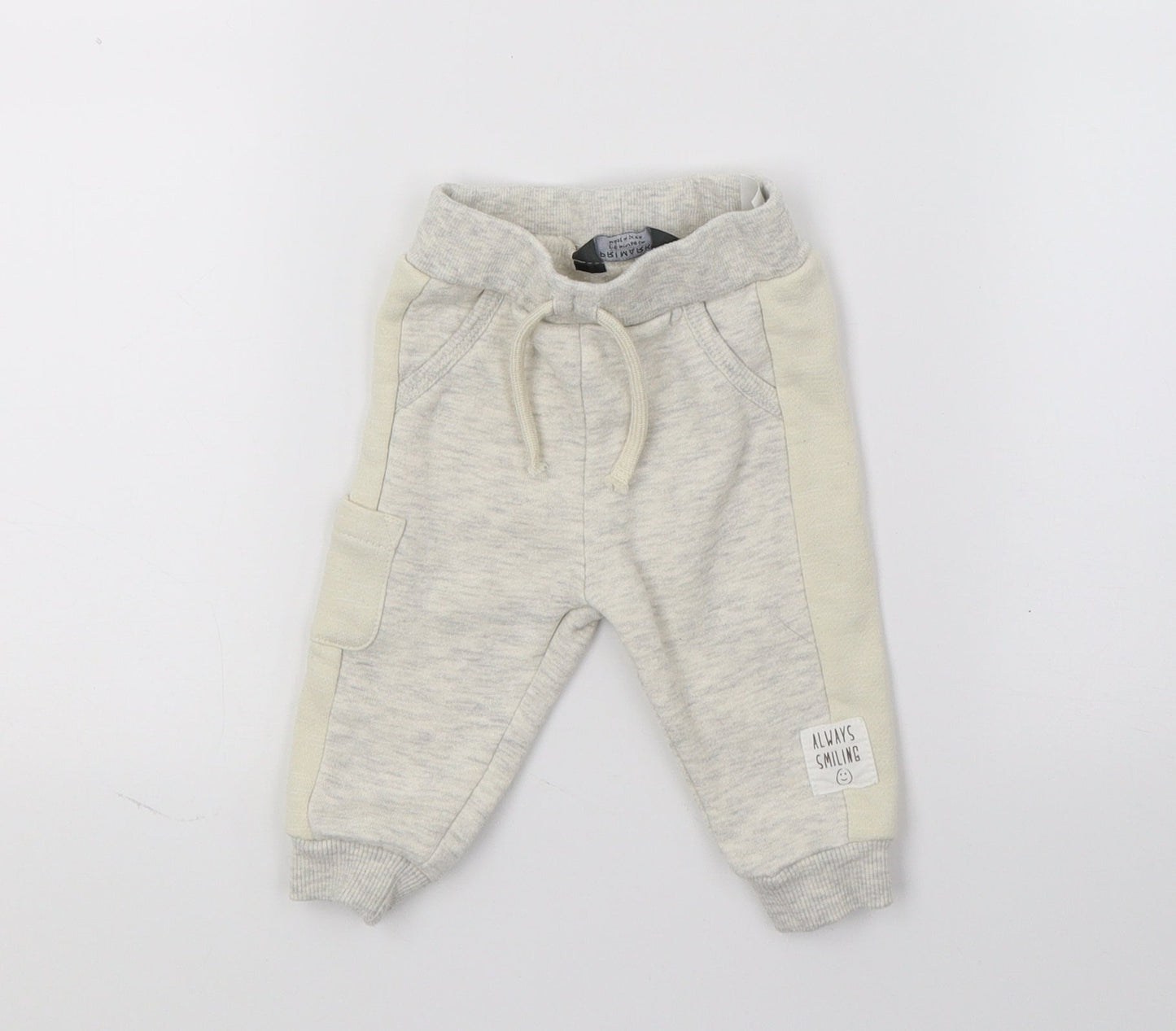 Primark Baby Grey  Jersey Jogger Trousers Size 3-6 Months  - Always smiling