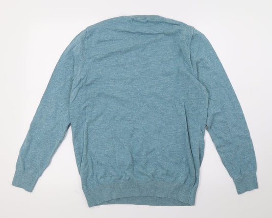 FF Mens Blue  Knit Pullover Jumper Size M