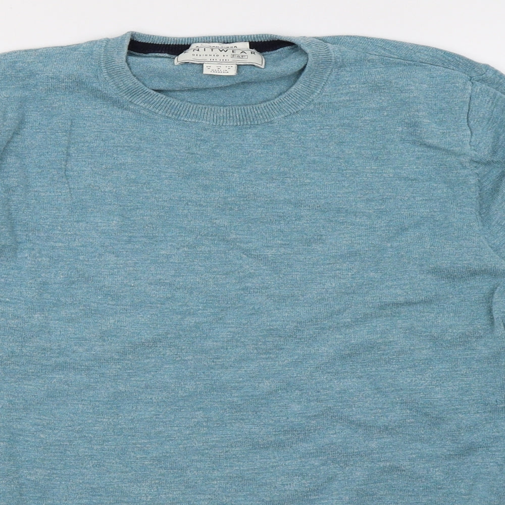 FF Mens Blue  Knit Pullover Jumper Size M