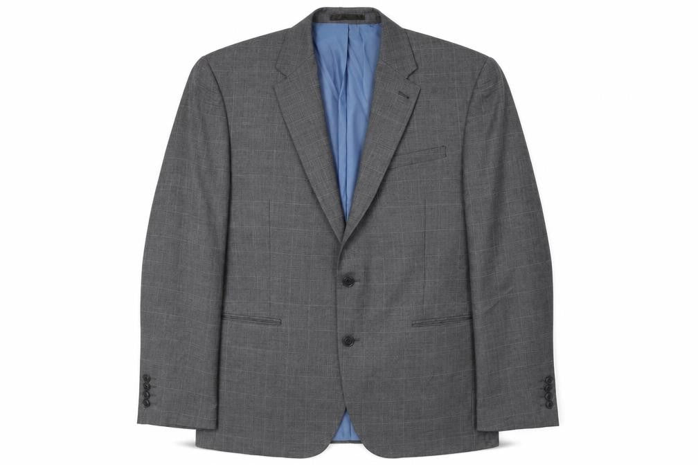 Cedarwood State Mens Grey Check Jacket Suit Jacket Size L