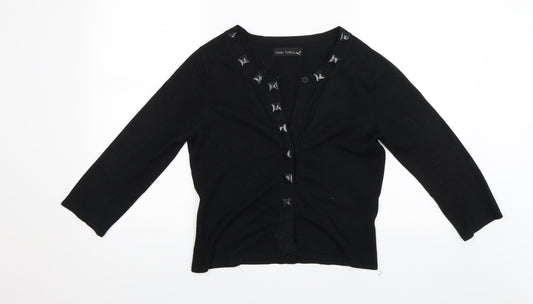 Casual Express Womens Black   Cardigan Jumper Size M
