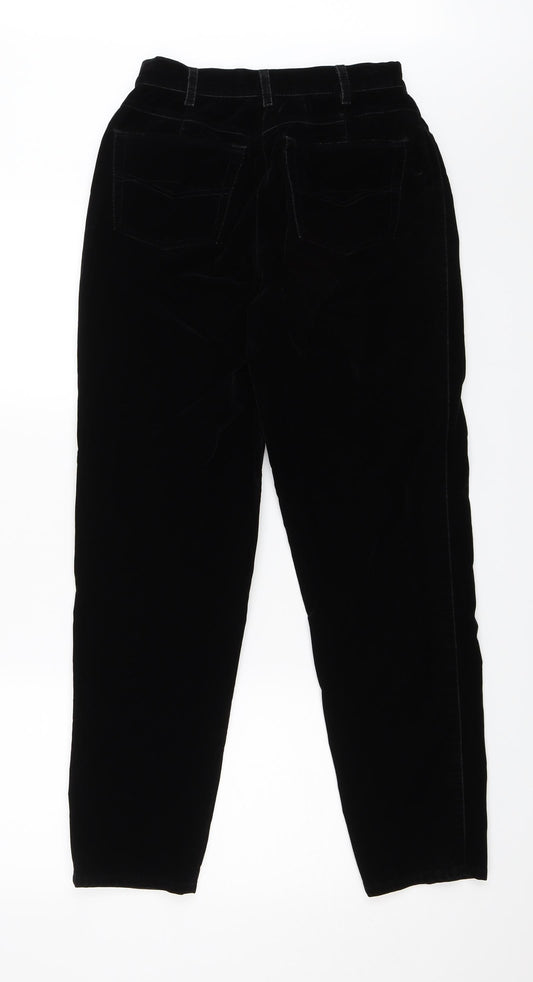 Bianca Womens Black  Velour Trousers  Size 10 L28 in