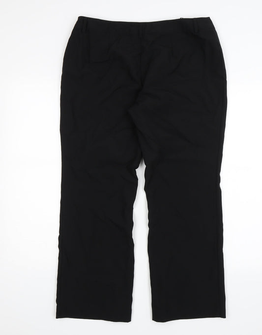 Papaya Womens Black   Dress Pants Trousers Size 14 L26 in