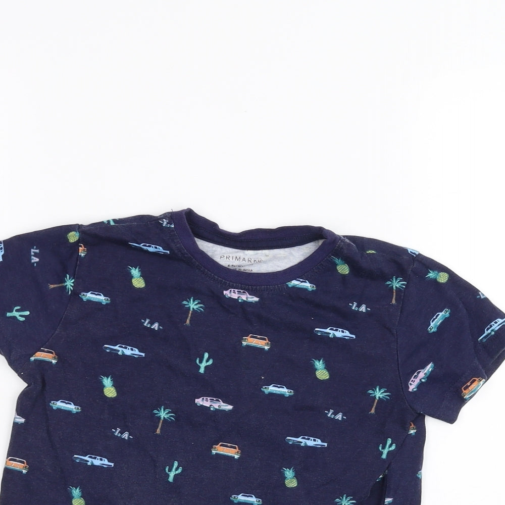 Primark Girls Blue   Basic T-Shirt Size 4-5 Years